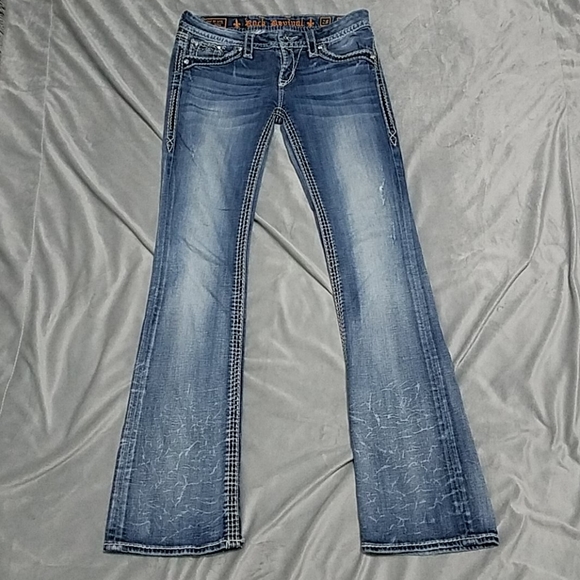 Rock Revival Donna Boot Cut Jeans Womens Sz 28 - Picture 3 of 6